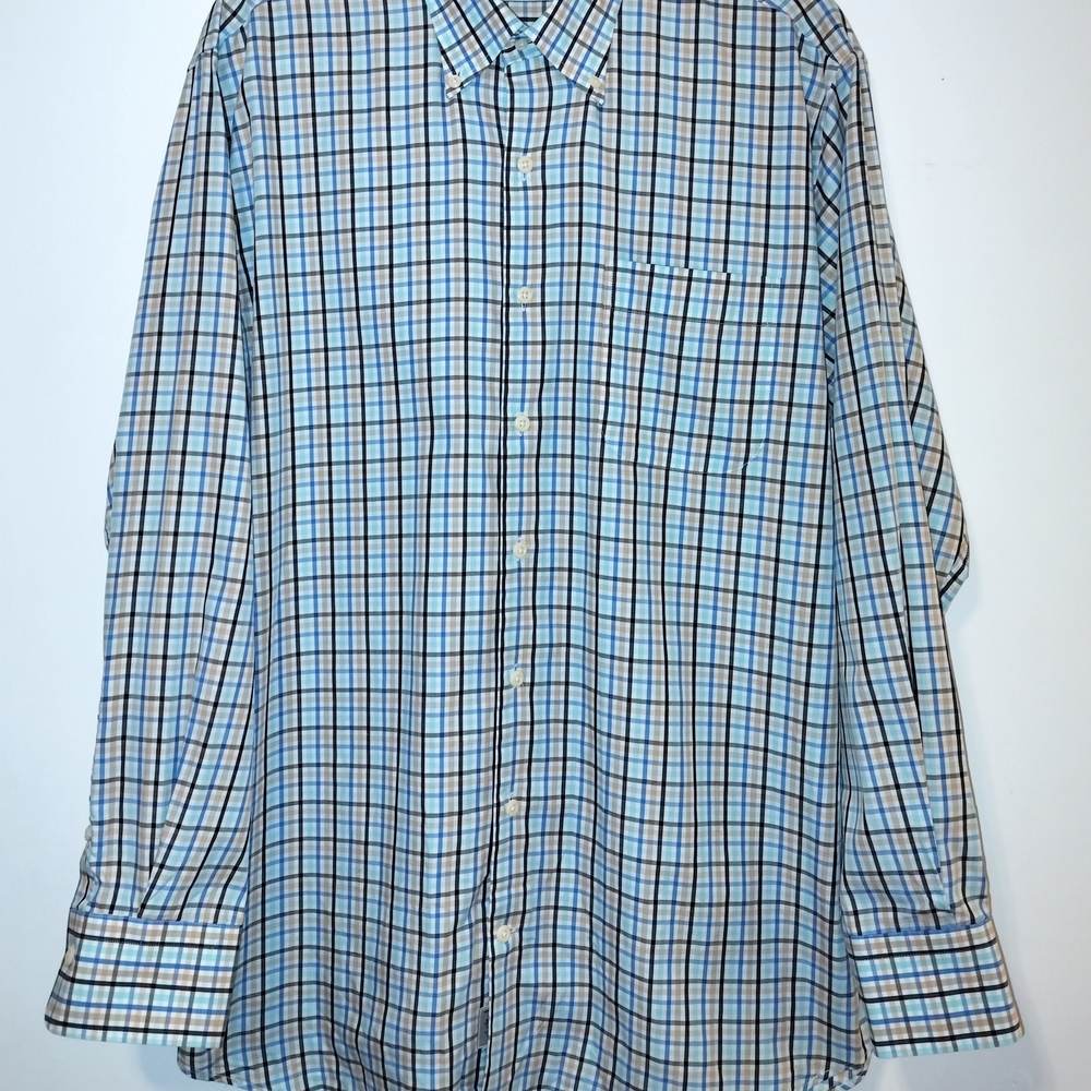 Peter Millar Men's Blue Casual Button Down Shirt L